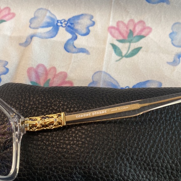 Chrome Hearts Hard Transparent Gold Cross Sunglasses - Picture 4 of 6